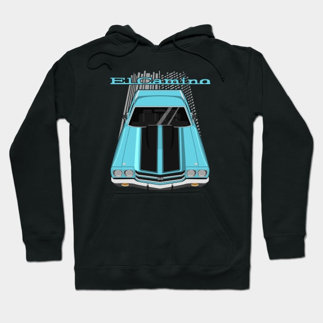 Chevrolet El Camino SS 1970 - turquoise Hoodie by V8social